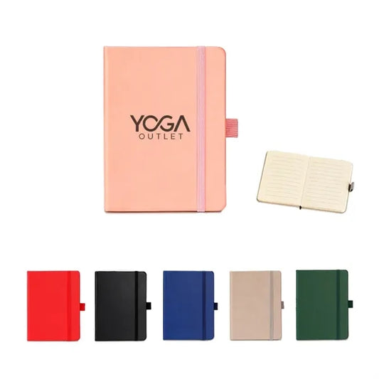 Portable Notebook with Bookmark and Strap Holder Hook