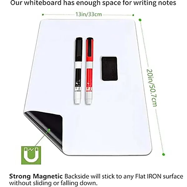 Magnetic refrigerator sticker message board