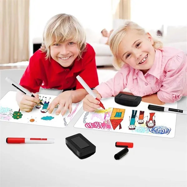 Magnetic refrigerator sticker message board