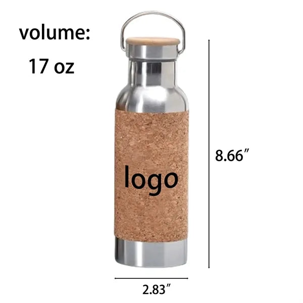 Insulated Stainless Steel Tumbler With Cork Sleeve