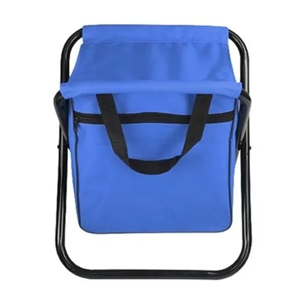 Folding Camping Stool With Cooler Bag