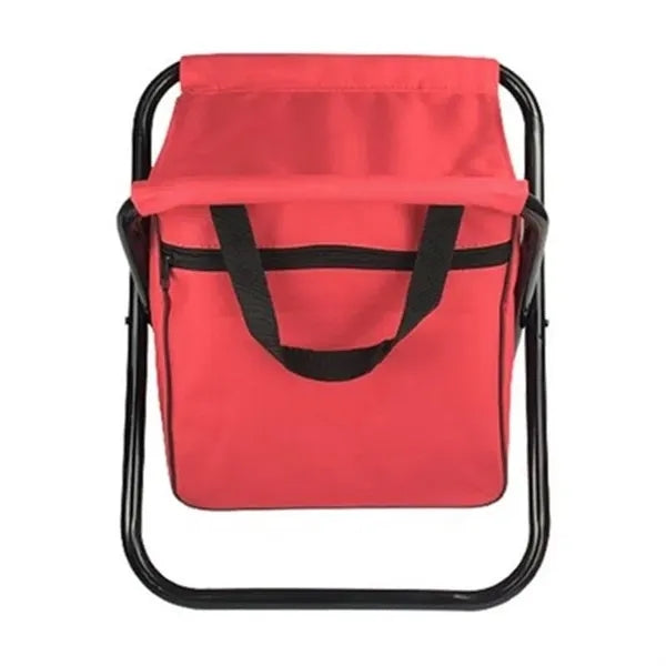 Folding Camping Stool With Cooler Bag