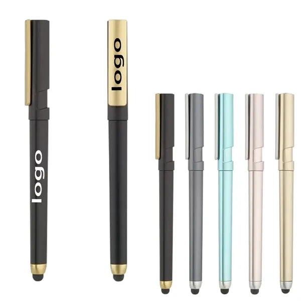 Multi-Functional Stylus Tip Cap Stand Metal Pen