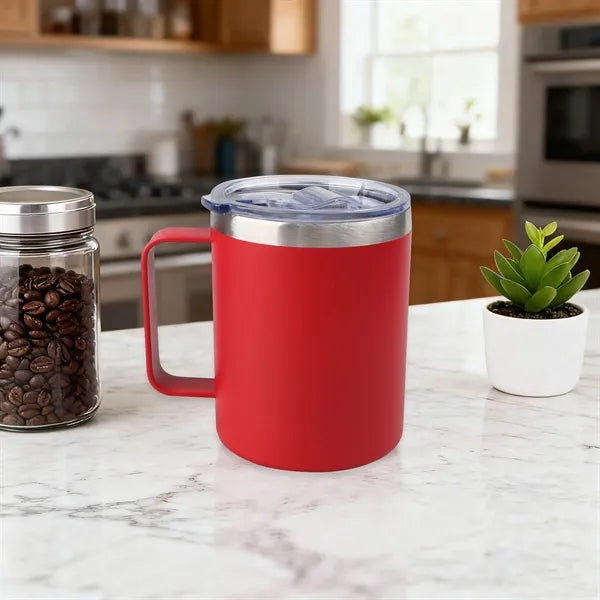 12 Oz Custom Insulated Coffee Mug Tumbler W/ Slid Lid