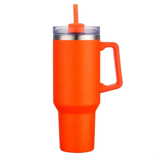 Aqueduct-V 40 Oz Tumbler Mugs with Straw (Double Walled)