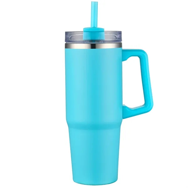 Aqueduct-VI 30 Oz. Tumbler Mugs with Straw (Double Walled)