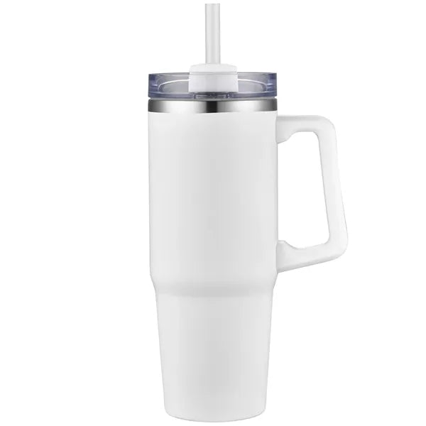 Aqueduct-VI 30 Oz. Tumbler Mugs with Straw (Double Walled)