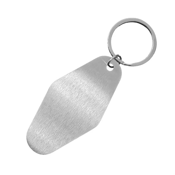 Brushed Stainless Steel Vintage Style Hotel Key Tag Fob