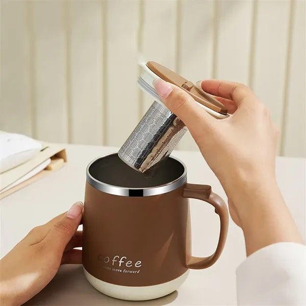 Coffee Mugs With Sliding Lid And Handle