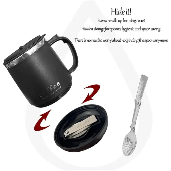 Coffee Mugs With Sliding Lid And Handle