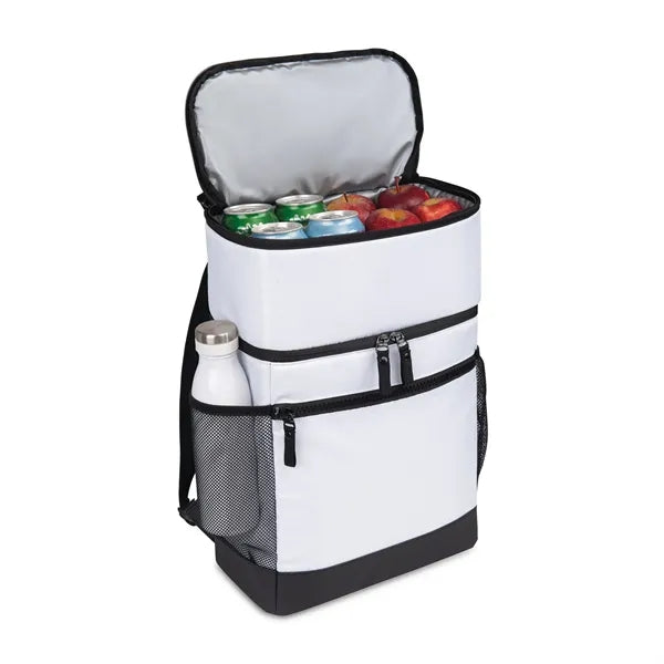 28 Can Polyester Cooler Backpack With Top compartment