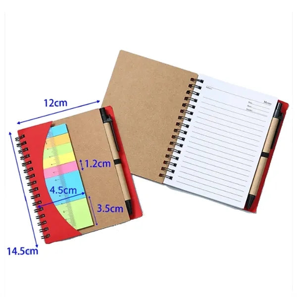 Notepad With Pen In Holder And Sticky Notes