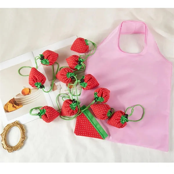Strawberry-Shaped Foldable Shopping Bag