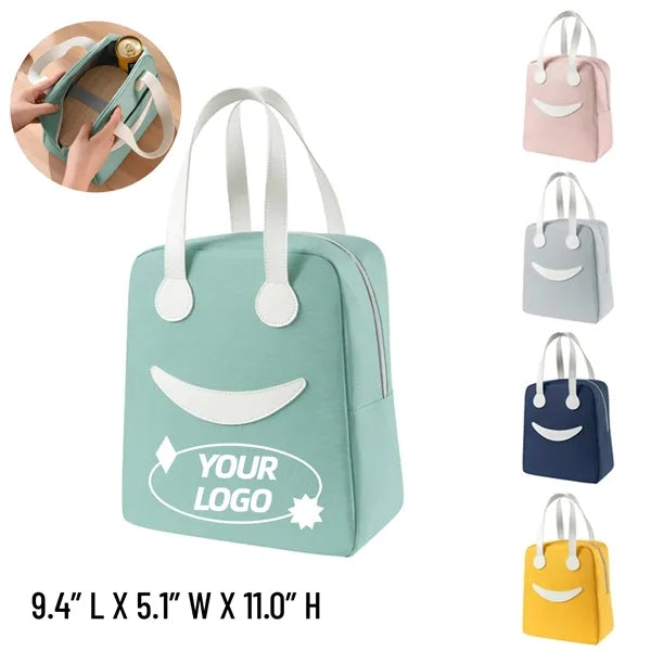 Large Smiley Insulated Lunch Bag