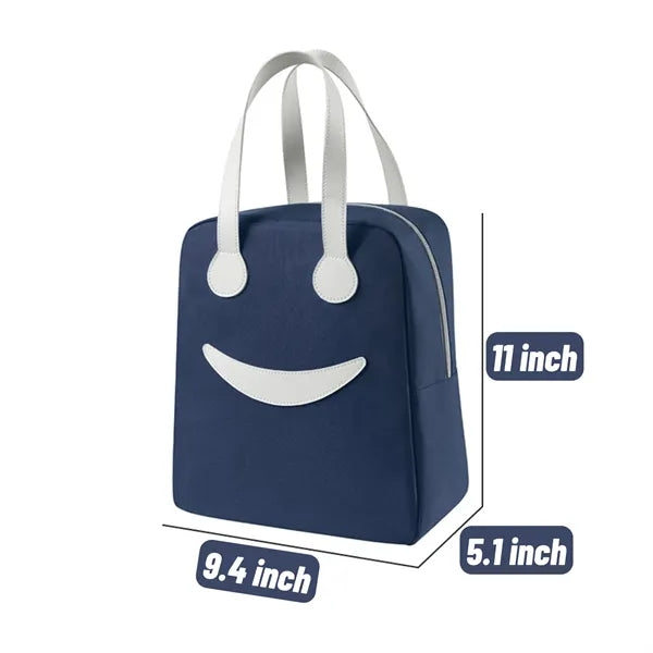 Large Smiley Insulated Lunch Bag