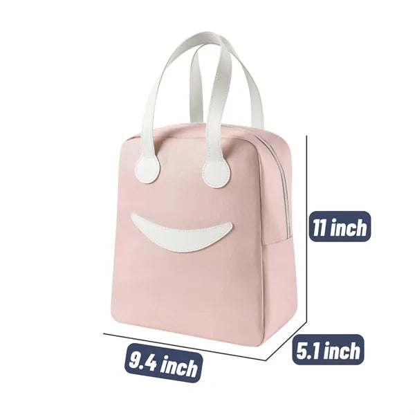 Large Smiley Insulated Lunch Bag