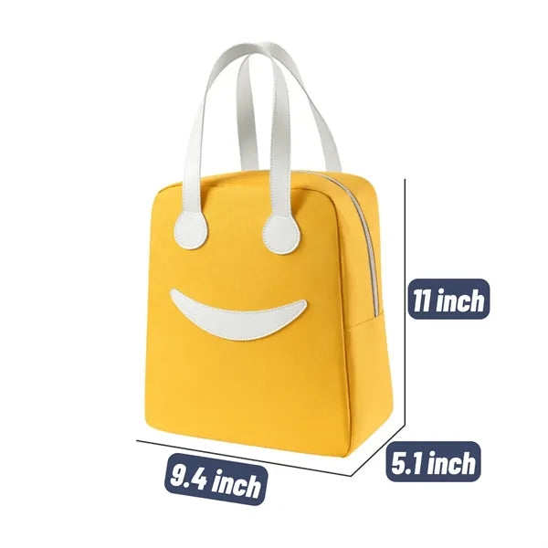 Large Smiley Insulated Lunch Bag