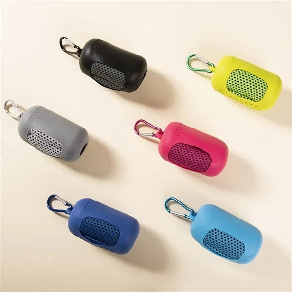 Ice Silk Cooling Sports Towel With Portable Silicone Case
