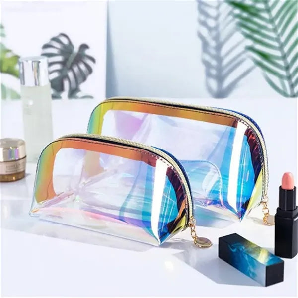 Travel Waterproof Holographic Makeup Bag with Zipper
