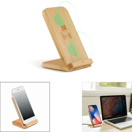 Bamboo Wireless Phone Stand