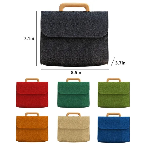 Felt Tote Bag With Wooden Handles Free Shipping
