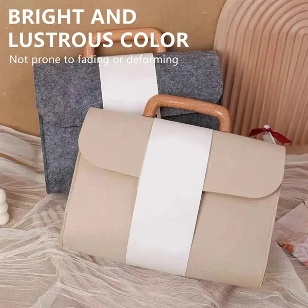 Felt Tote Bag With Wooden Handles Free Shipping