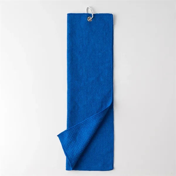 Tri Fold Waffle Golf Towel