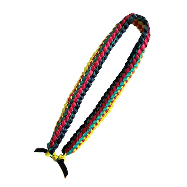 Woven Two-Tone Satin Ribbon Graduation Award Lei