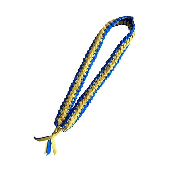 Woven Two-Tone Satin Ribbon Graduation Award Lei