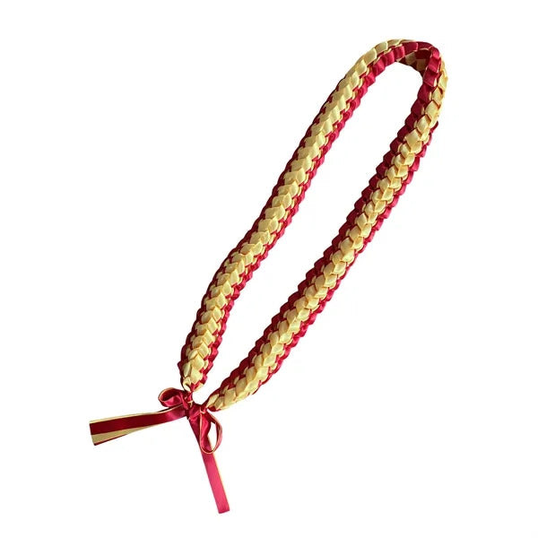 Woven Two-Tone Satin Ribbon Graduation Award Lei