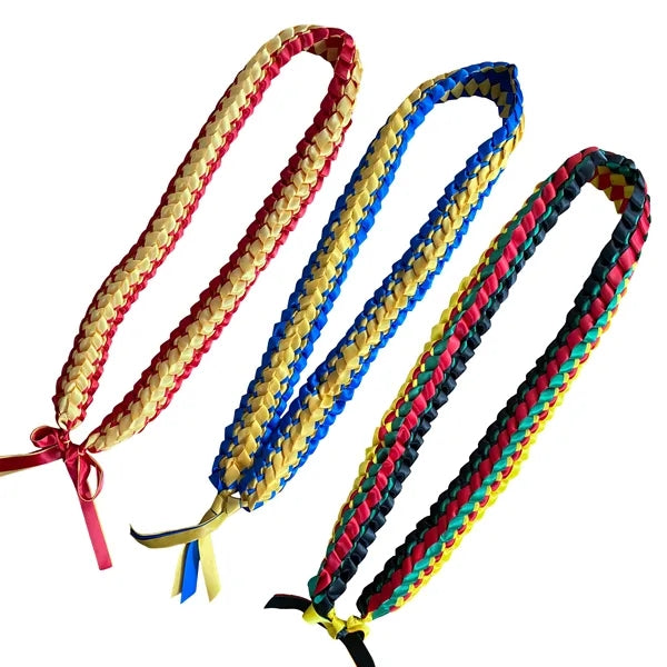 Woven Two-Tone Satin Ribbon Graduation Award Lei