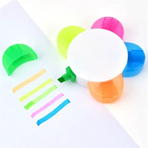 Five-In-One Floral Design Multi-Color Highlighter