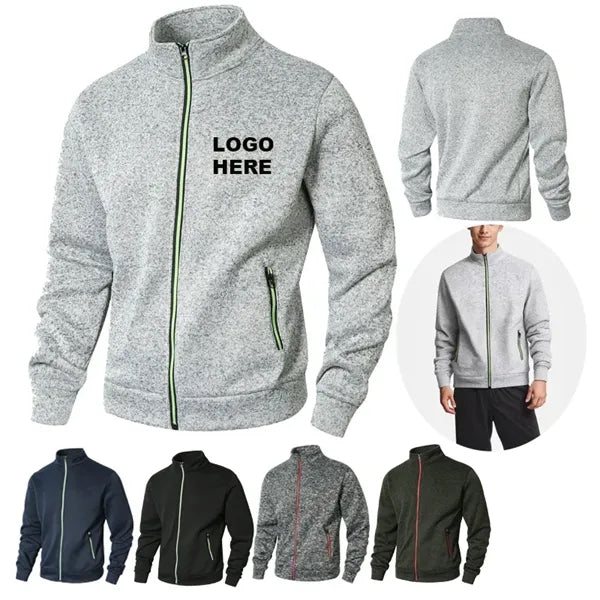 Logo Full-Zip Fleece Jacket for Men