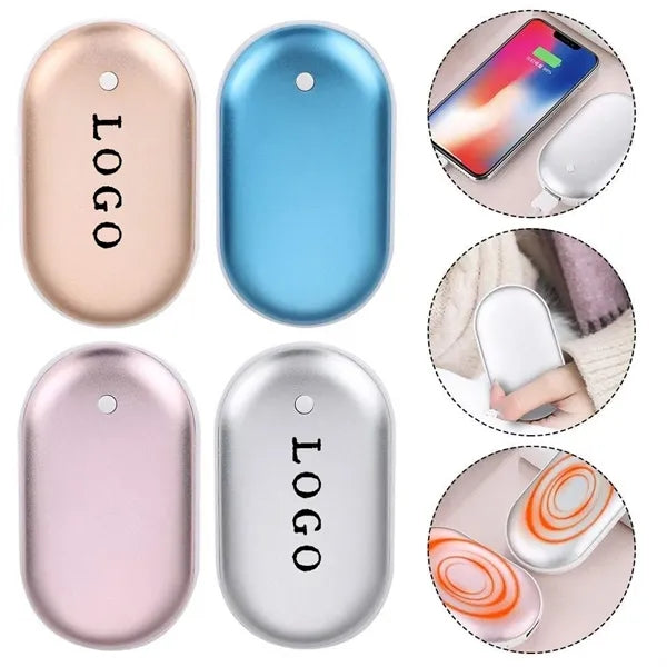 Aluminum Dual-Sided Hand Warmer Power Bank