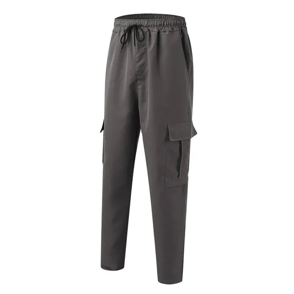 Drawstring Waist Workwear Trousers Men's Cargo Pants