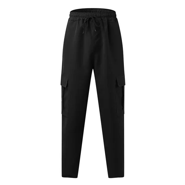Drawstring Waist Workwear Trousers Men's Cargo Pants