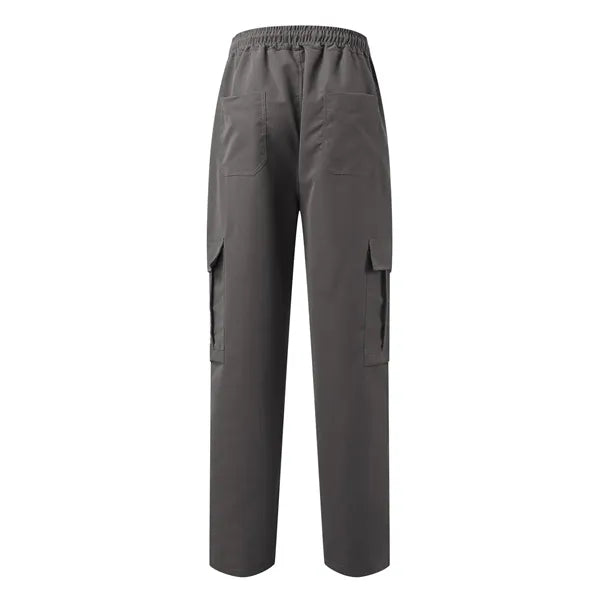 Drawstring Waist Workwear Trousers Men's Cargo Pants
