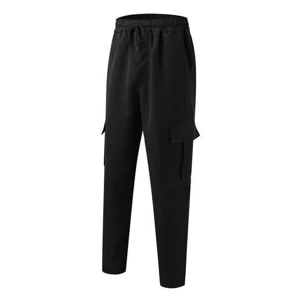 Drawstring Waist Workwear Trousers Men's Cargo Pants