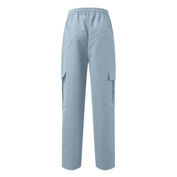 Drawstring Waist Workwear Trousers Men's Cargo Pants
