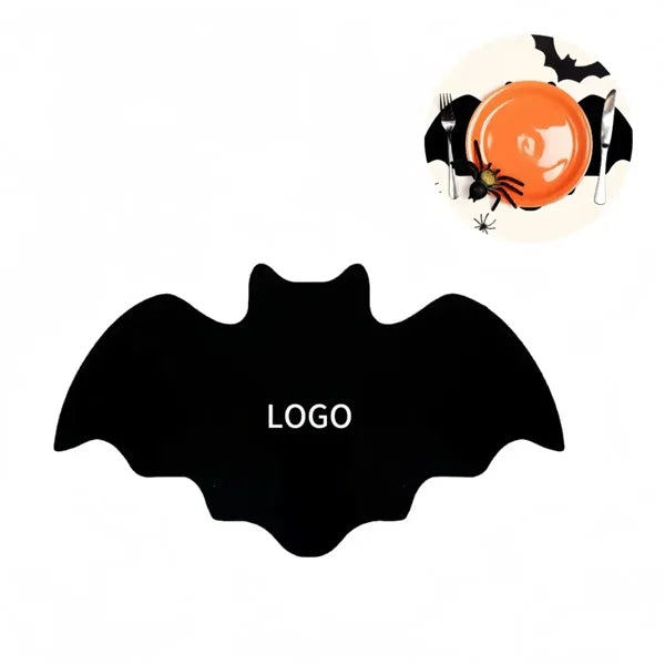 Halloween Bat-shaped Felt Table Mat