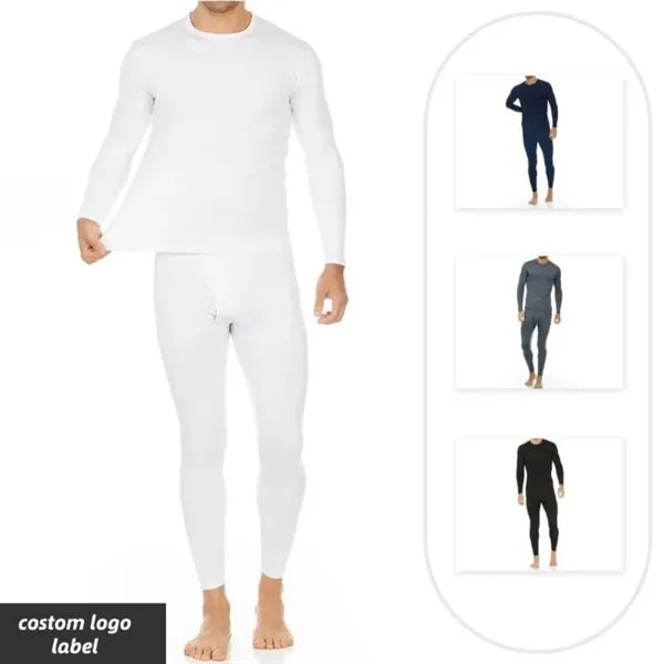 Long Johns Thermal For Men Fleece Lined Base Layer Set