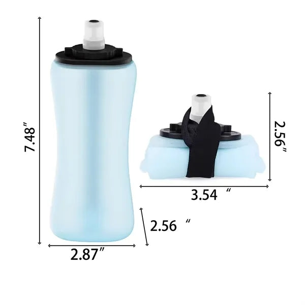 12oz Compact Portable Collapsible Silicone Water Bottle