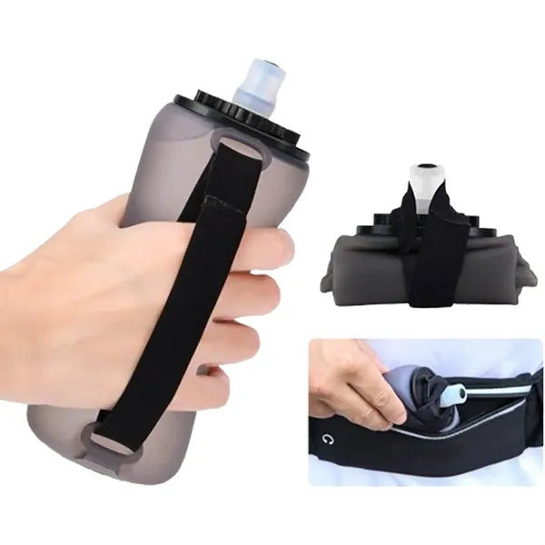 12oz Compact Portable Collapsible Silicone Water Bottle
