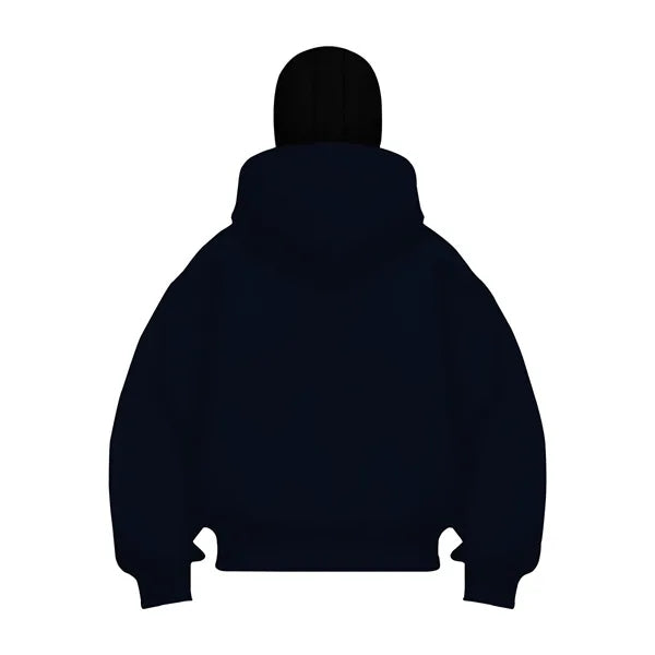 Streetwear Double Hooded Zip Jacket Balaclava Hoodie