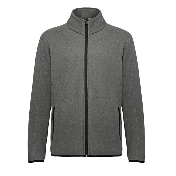Men's Heathered Sweater Full-Zip Fleece Jacket