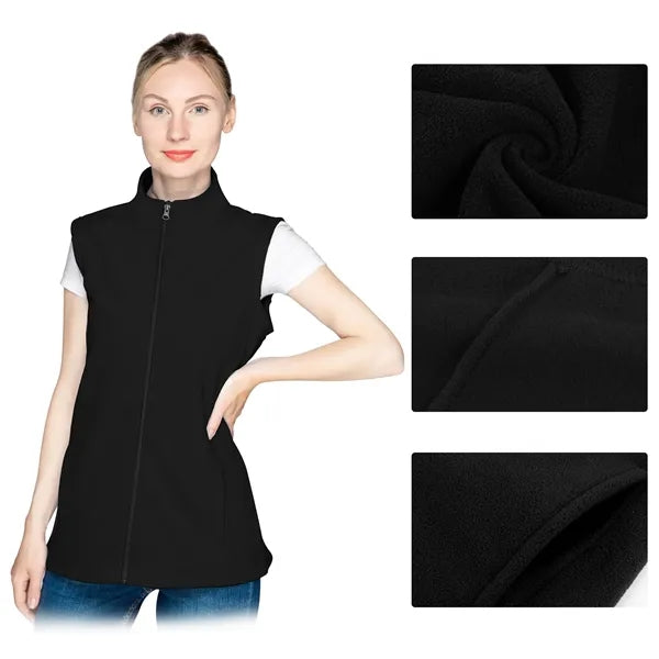 Ladies Basic Polar Fleece Vest