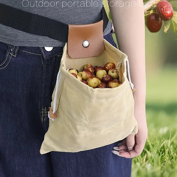 Canvas Outdoor Foraging Bag With Belt Clip