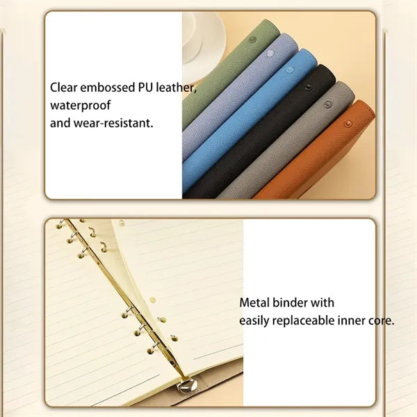 A5 PU Leather Refillable Notebook With Handle