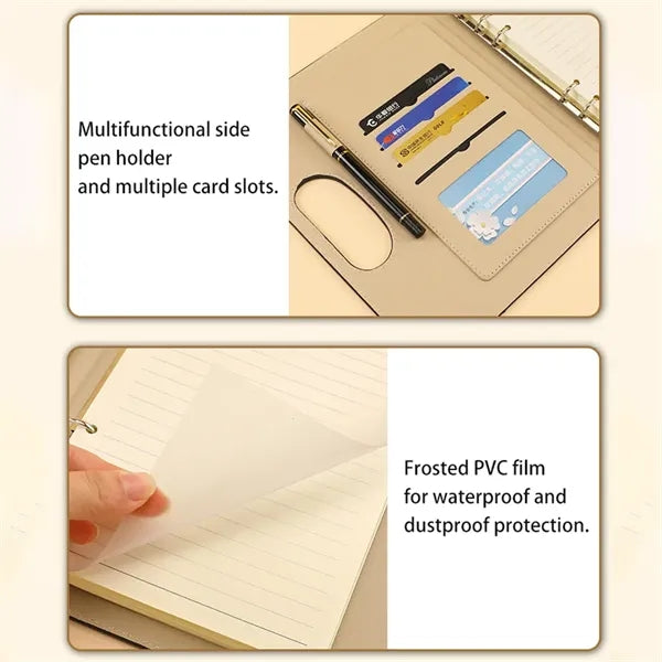 A5 PU Leather Refillable Notebook With Handle