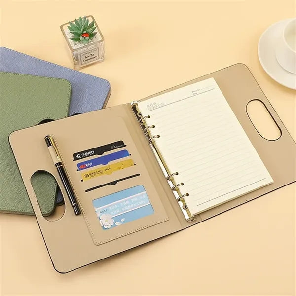 A5 PU Leather Refillable Notebook With Handle